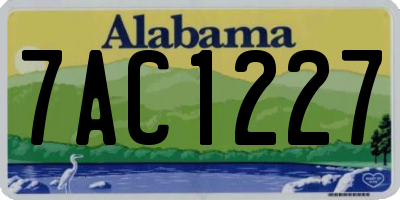 AL license plate 7AC1227