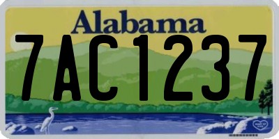 AL license plate 7AC1237