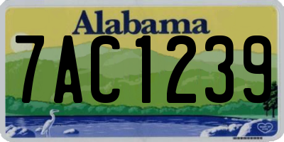 AL license plate 7AC1239