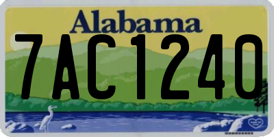 AL license plate 7AC1240