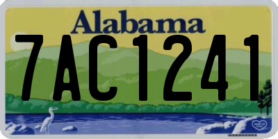 AL license plate 7AC1241