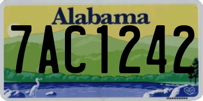 AL license plate 7AC1242