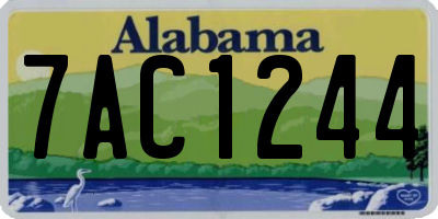 AL license plate 7AC1244