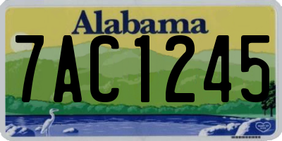 AL license plate 7AC1245