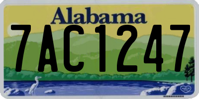 AL license plate 7AC1247