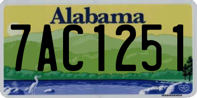 AL license plate 7AC1251