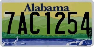 AL license plate 7AC1254