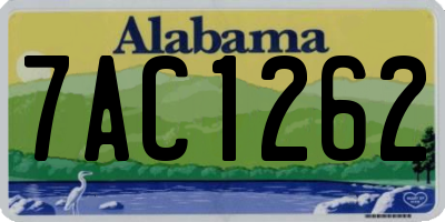 AL license plate 7AC1262