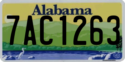 AL license plate 7AC1263