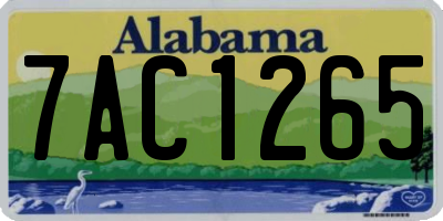 AL license plate 7AC1265