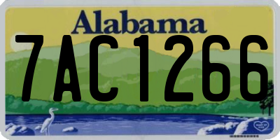 AL license plate 7AC1266