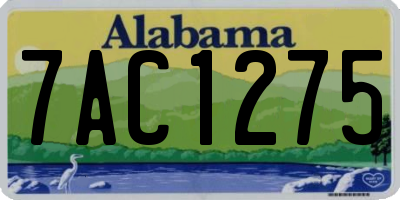 AL license plate 7AC1275