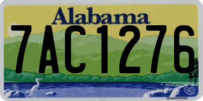 AL license plate 7AC1276