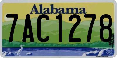 AL license plate 7AC1278
