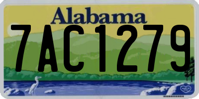 AL license plate 7AC1279