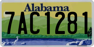 AL license plate 7AC1281
