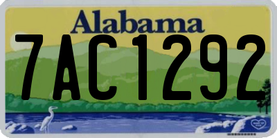 AL license plate 7AC1292
