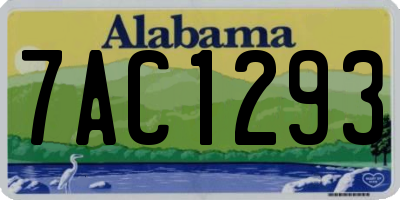 AL license plate 7AC1293