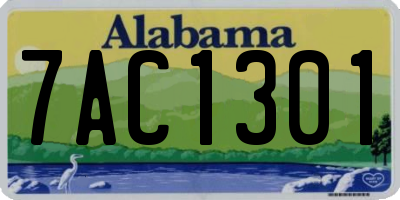 AL license plate 7AC1301