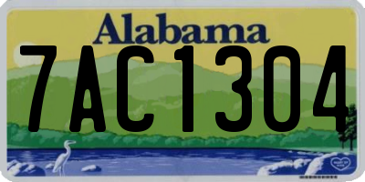 AL license plate 7AC1304