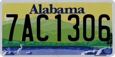 AL license plate 7AC1306