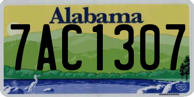 AL license plate 7AC1307