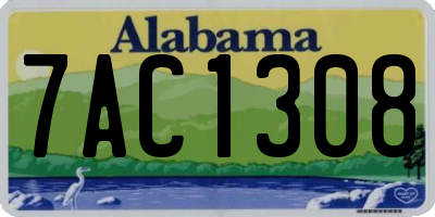AL license plate 7AC1308