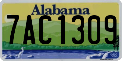AL license plate 7AC1309