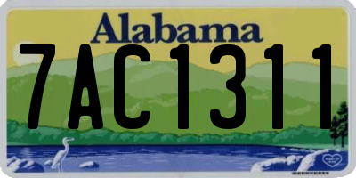 AL license plate 7AC1311