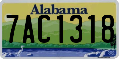 AL license plate 7AC1318