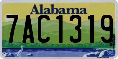 AL license plate 7AC1319