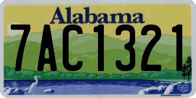 AL license plate 7AC1321