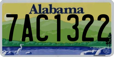 AL license plate 7AC1322