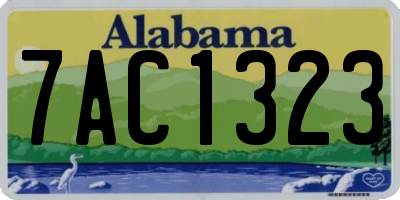 AL license plate 7AC1323