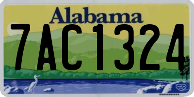 AL license plate 7AC1324