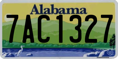 AL license plate 7AC1327