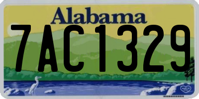 AL license plate 7AC1329