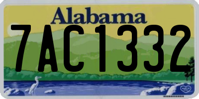 AL license plate 7AC1332