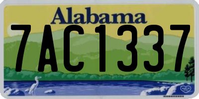 AL license plate 7AC1337