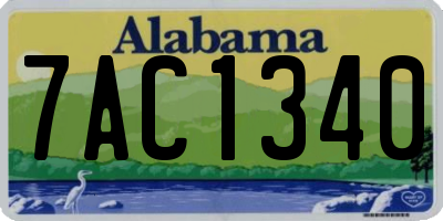AL license plate 7AC1340
