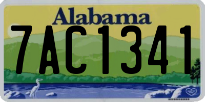 AL license plate 7AC1341