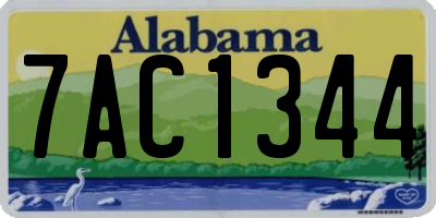 AL license plate 7AC1344