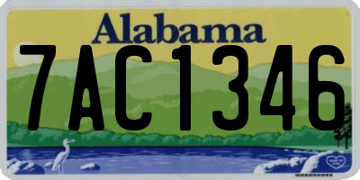 AL license plate 7AC1346