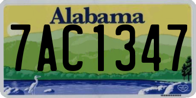 AL license plate 7AC1347