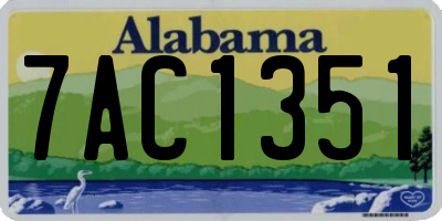AL license plate 7AC1351