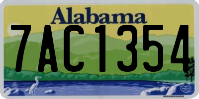 AL license plate 7AC1354