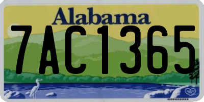 AL license plate 7AC1365