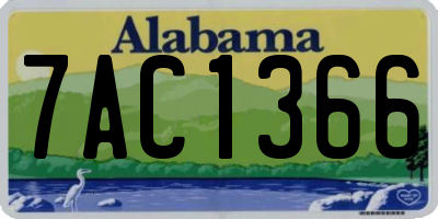 AL license plate 7AC1366
