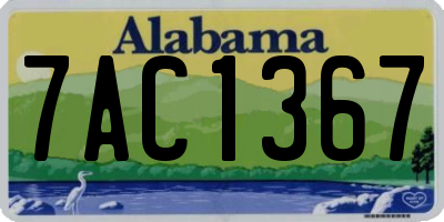 AL license plate 7AC1367