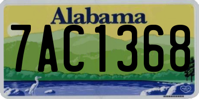 AL license plate 7AC1368
